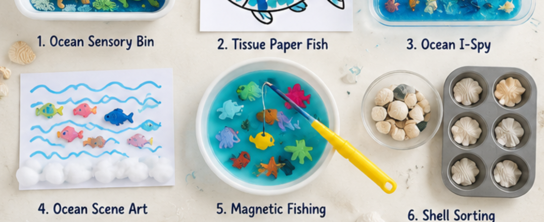 15 Easy No-Mess Ocean Activities for Toddlers & Preschoolers